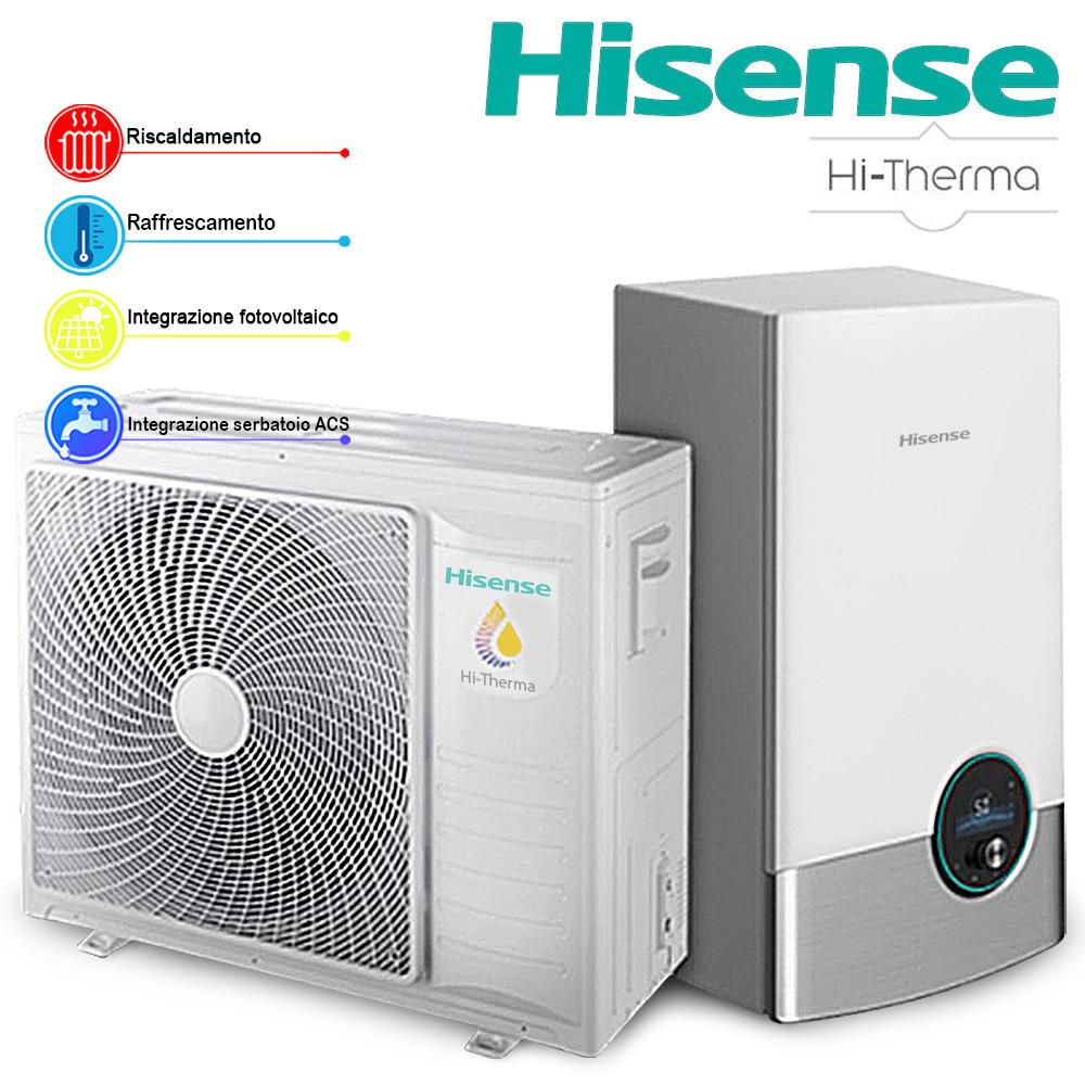 Pompa di calore aria/acqua Split Hi-Therma 8,9 kWt con modulo idronico separato Pompa di calore aria/acqua Split Hi-Therma 8,9 kWt con modulo idronico separato