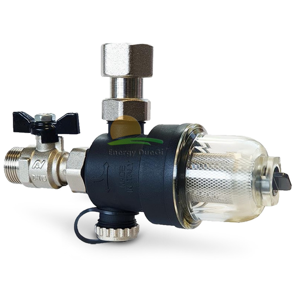Defangatore magnetico compatto sotto caldaia Jupiter Compact da 3/4" per impianti termici Defangatore magnetico compatto sotto caldaia Jupiter Compact da 3/4" per impianti termici