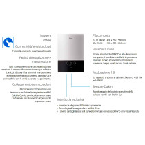 Caldaia a condensazione murale Daikin 35 kW ultracompatta per riscaldamento e produzione ACS