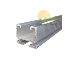 Struttura di montaggio soprategola con staffa regolabile per 6 pannelli fotovoltaici verticali