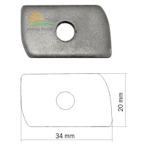Struttura di montaggio soprategola con staffa regolabile per 6 pannelli fotovoltaici verticali