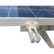 Struttura di montaggio a 30° fissa per tetto piano per 8 pannelli fotovoltaici verticali