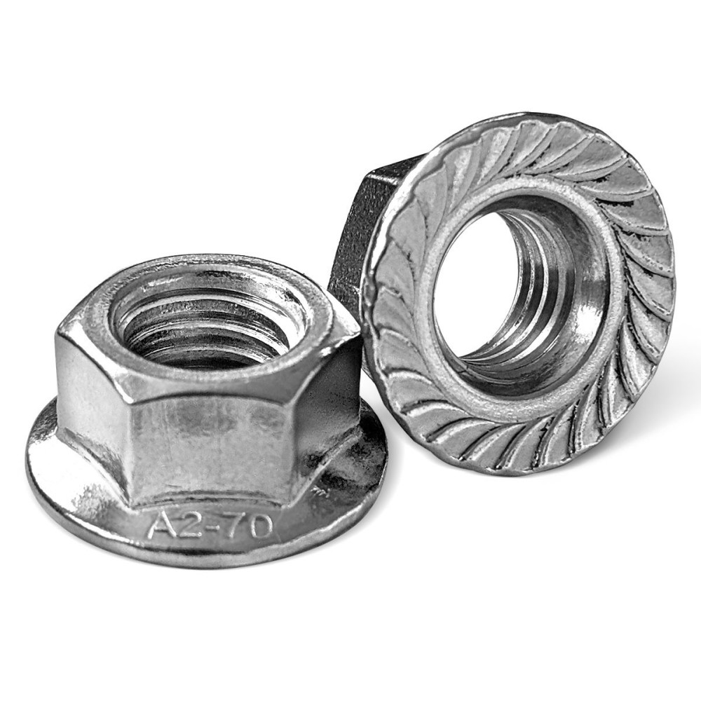 Dado esagonale flangiato acciaio INOX