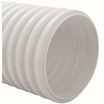 Tubo flessibile corrugato, liscio interno con trattamento antibatterico diam. interno 65 esterno 75 mm, rotolo da 50 metri. Nero