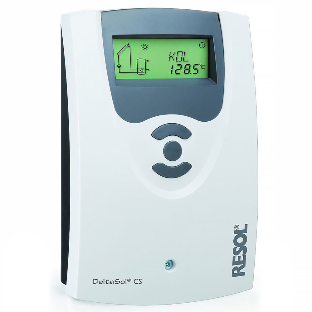 Centralina solare DeltaSol CS/2 con cavo adattatore PWM, completa di sonde
