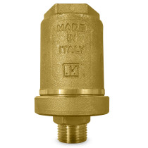 Ammortizzatore per colpo d'ariete in ottone da 1/2" M con sistema di assorbimento molla/aria