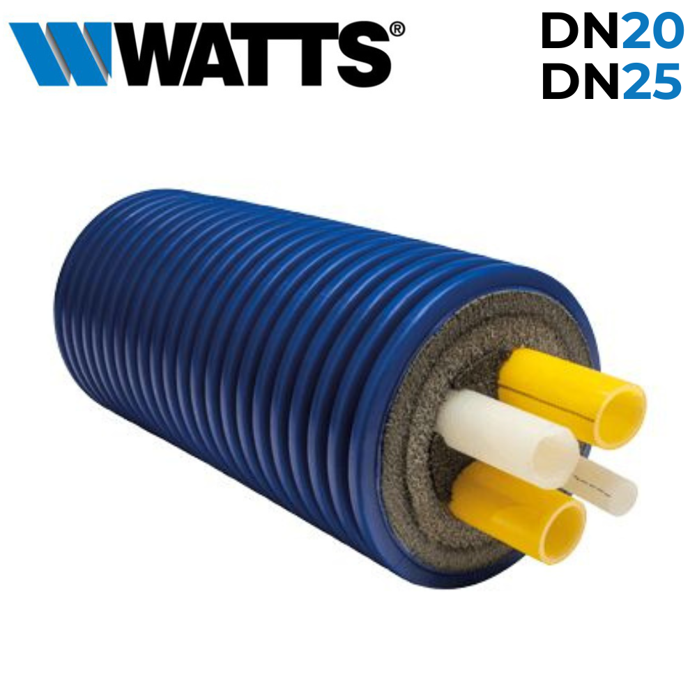 Tubazione flessibile preisolata Microflex QUADRO a quattro tubi 1xDN20 - 3xDN25 per riscaldamento, raffrescamento e ACS - prezzo