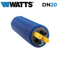 Tubazione flessibile preisolata Microflex HP a quattro tubi (2x PEX DN20, 2x corrugato) per pompe di calore - prezzo al metro