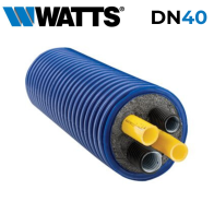 Tubazione flessibile preisolata Microflex HP a quattro tubi (2x PEX DN40, 2x corrugato) per pompe di calore - prezzo al metro