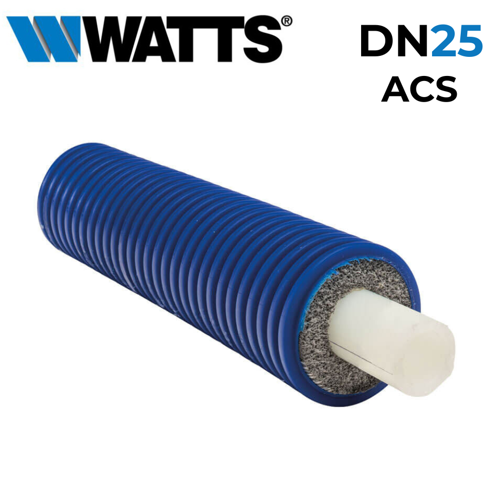 Tubazione flessibile preisolata DN25 UNO a singolo tubo per ACS, spessore guaina 75 mm - prezzo al metro