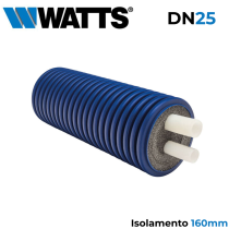 Tubazione flessibile preisolata a doppio tubo PEX-A DN25 per ACS, 1x32/4.4 - 1x28/4.0 guaina 160 mm - Prezzo al metro