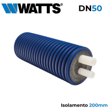 Tubazione flessibile preisolata a doppio tubo PEX-A DN50 per ACS, 2x63/8.7 guaina 200 mm - Prezzo al metro