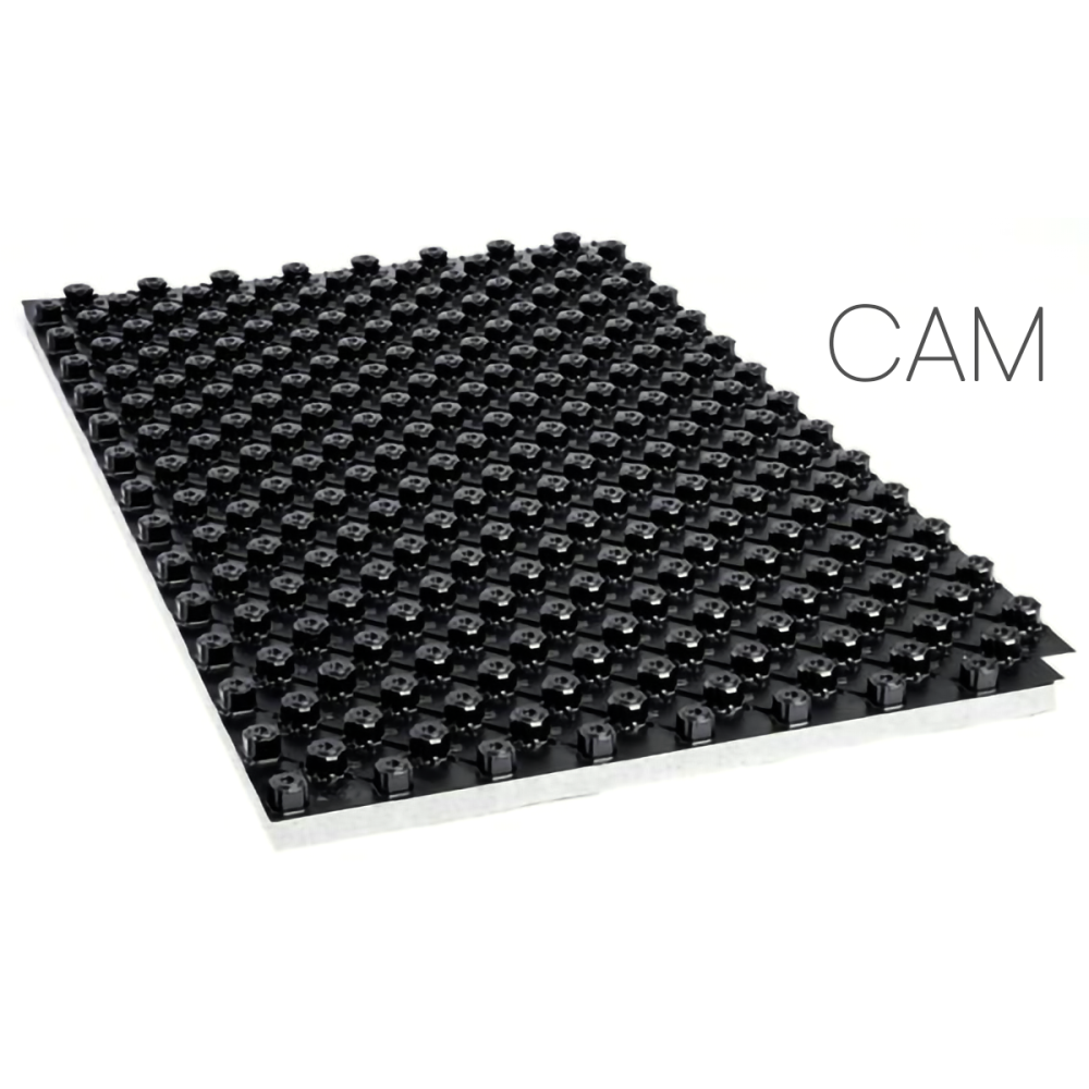Pannello termoformato bugnato EPS 150 in materiale riciclato (CAM), spessore 20 isolamento + 23 bugna - prezzo al metro Pannello termoformato bugnato EPS 150 in materiale riciclato (CAM), spessore 20 isolamento + 23 bugna - prezzo al metro