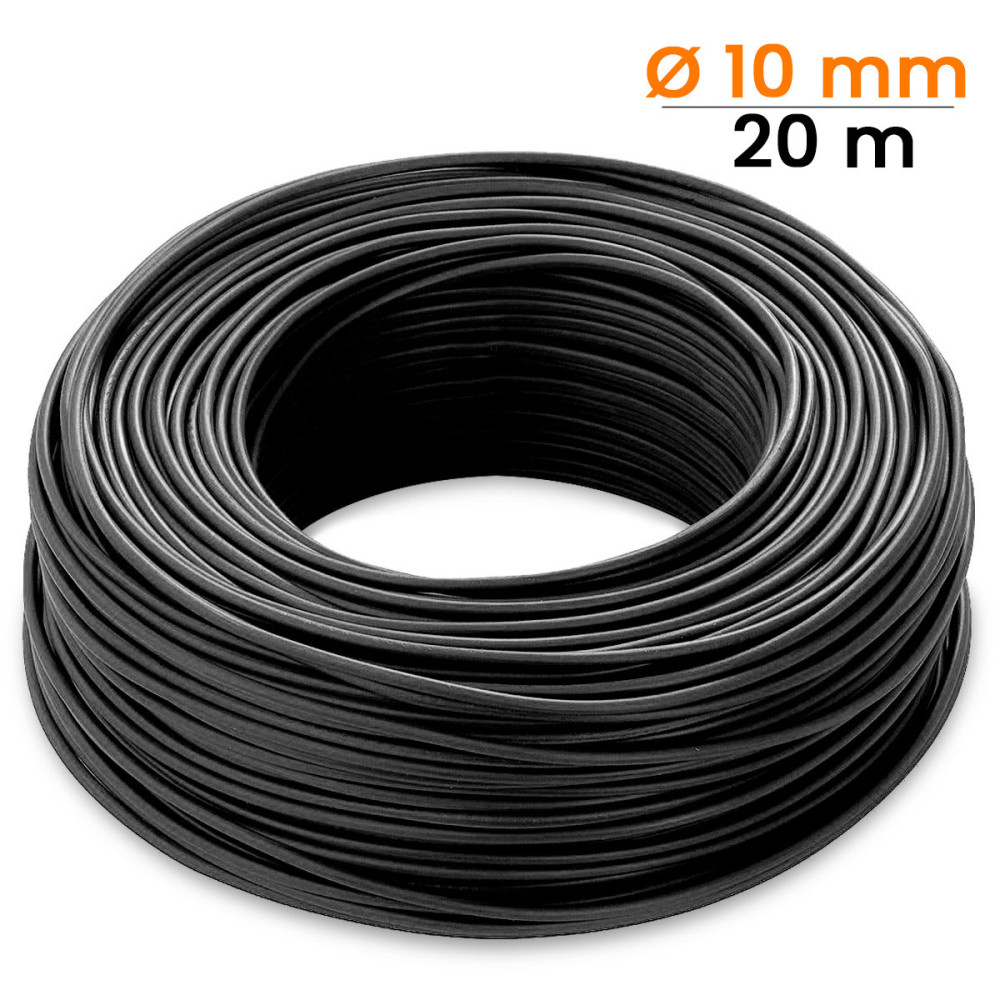 Cavo nero per fotovoltaico, sezione 10 mm, lunghezza 20 metri lineari