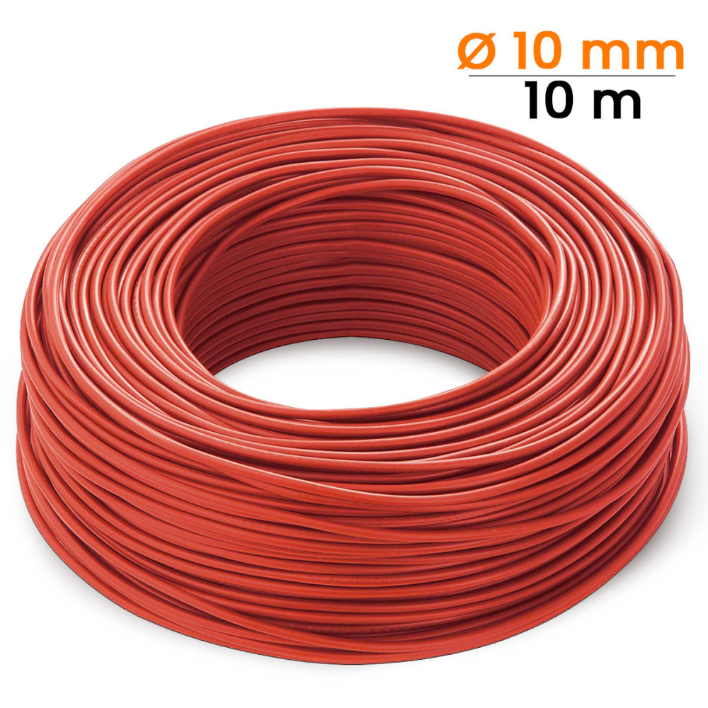 Cavo rosso per fotovoltaico, sezione 10 mm, lunghezza 10 metri lineari