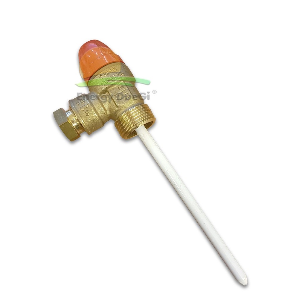 Valvola di sicurezza combinata temperatura pressione 3/4"M X15, varie pressioni Valvola di sicurezza combinata temperatura pressione 3/4"M X15, varie pressioni
