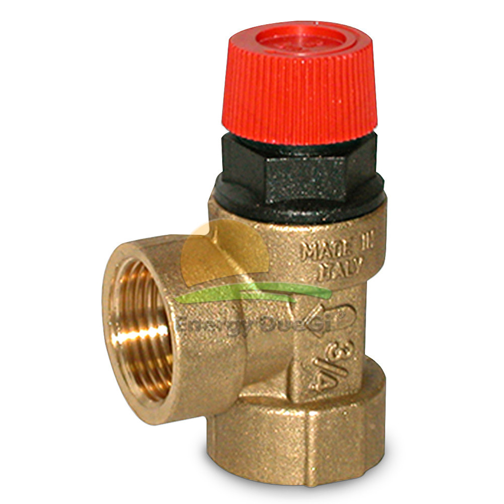 Valvola di sicurezza, limitatrice di pressione a membrana 3/4" FF, 3 BAR Valvola di sicurezza, limitatrice di pressione a membrana 3/4" FF, 3 BAR
