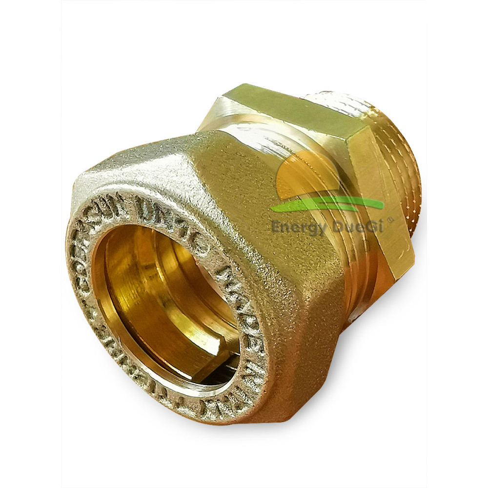 Raccordo Irrigazione 16 Hydrogarden 2 Pezzi Connettore In Ottone Rapidi 3/4 E 1Pollici Gas Rapido - Foto 2