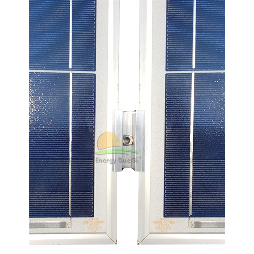 Struttura di montaggio soprategola con vitoni per 12 pannelli fotovoltaici verticali (due file)