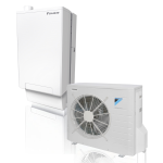 Sistema ibrido Daikin HPU Hybrid in pompa di calore e caldaia a condensazione per riscaldamento, raffrescamento e acqua sanitaria 8 kW