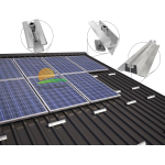 Struttura di montaggio a spezzoni per lamiera grecata per 6 pannelli fotovoltaici