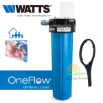 Sistema di prevenzione calcare OneFlow OFTWH-R senza sali per impianti sanitari da 23 l/min