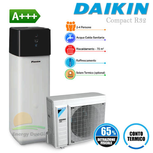 SB.EHSX308D/06R1 - Sistema Daikin Compact R32 H/C 6 kW, 300 litri