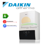 Caldaia a condensazione murale Daikin 24 kW ultracompatta per riscaldamento e produzione acqua sanitaria istantanea