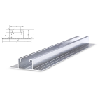 Profilo di montaggio rapido in lega di alluminio per tetti in lamiera grecata - 3,40 m