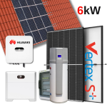Kit impianto fotovoltaico completo da 6kW con Scaldacqua in pompa di calore CALIDO-1 di MAXA 300 litrii